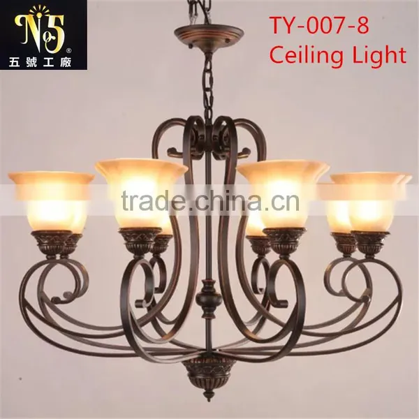 American Style Design Iron LED Pendant Chandelier Lamps Lights Lighting for Home/Coffee House Decoration photo-3
