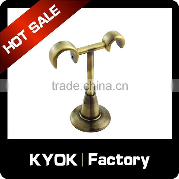 KYOK Package Of 2 Curtain Rail Rod Support Bracket Black Metal 28mm,Home Decoration Fancy Curtain Accessories photo-2