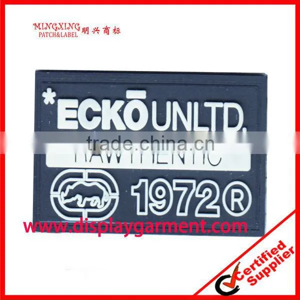 pvc label patch,silicone rubber patch, garment pvc badge,