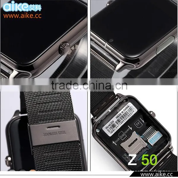 2016 New Fashion Z50 Bluetooth Smart Watch With Heart Rate SIM Card TF Mp3 Mp4 Pedometer Sleep Monitoring or IOS Android Phones photo-4