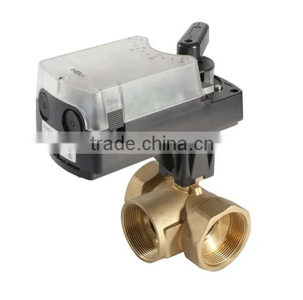 Threaded 220VAC DN32 Brass Ball Valve With Electric Actuator