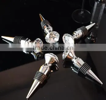 Crystal Diamond Wine Bottle Stopper for Wedding Decoration photo-4