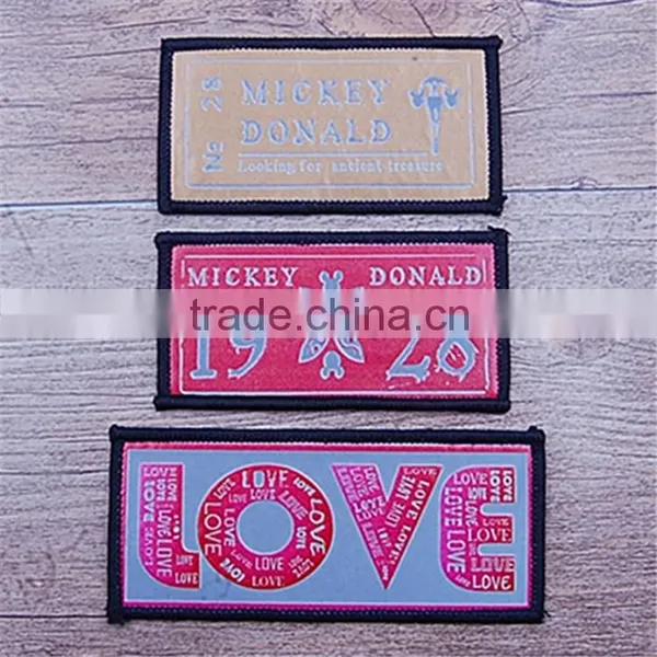 Delicate Custom Embroider Line Adhesive Back Printing Penang Satin Labels photo-4