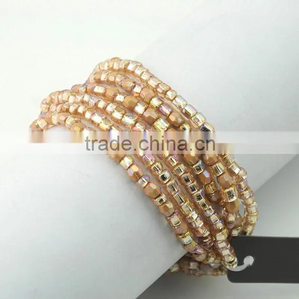 New Fashion Multilayer Colorful Seed Bead Wrap Bracelet photo-2