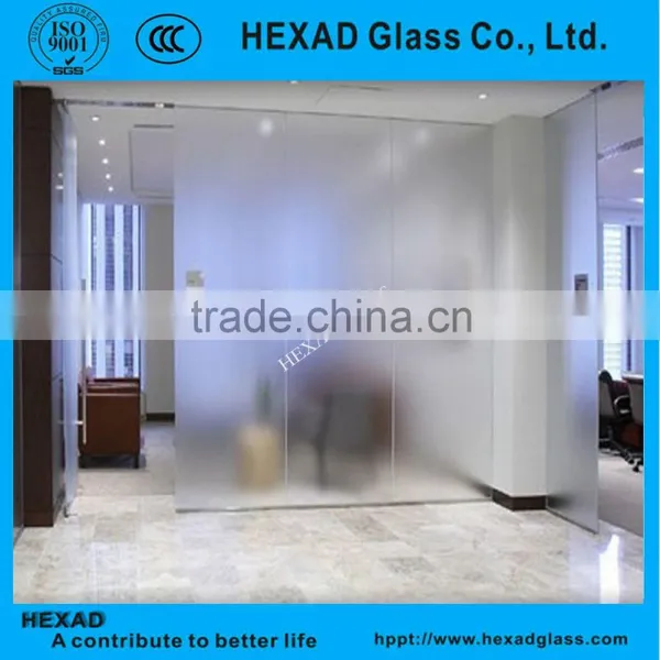 10mm Green Acid Etched Glass in Building&Real Estate With CE&ISO Certificate photo-3