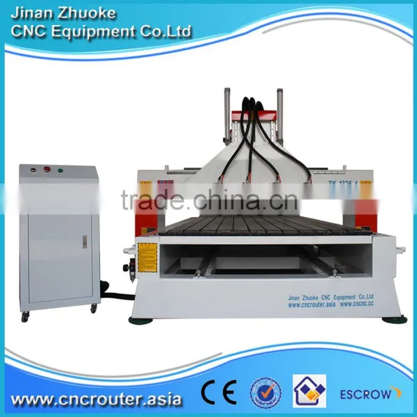 Multy Spindle Hot Sale Woodworking CNC Router 1325 With 4 Rotary Axis PCI NCStudio Control ZKM-1325-4 photo-3