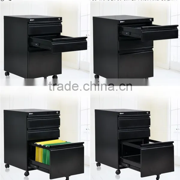 Cheap kd 3 Drawer Steel Mobile Cabinet With 5 Wheels photo-4