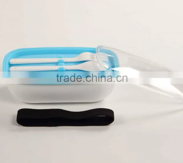 BPA Free Plastic Lunch Box With Silicone Inner Lid for Children photo-2