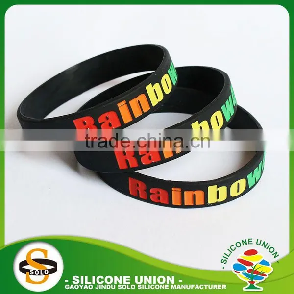 Color Good-looking Silicone Bracelet Silicone Bracelet in Color
