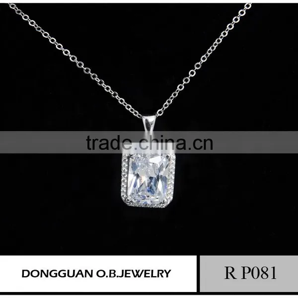 New Designs Custom Necklace Pendant Wholesale Price Sterling Silver Stone Pendant photo-4