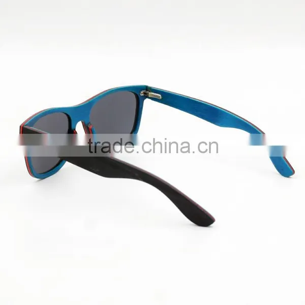 Thin 4 Layers Skateboard Wood Sunglasses Customized Color Option photo-4