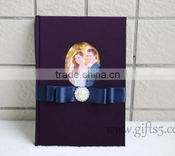 Purple Wedding Guest Book in Handmade photo-4