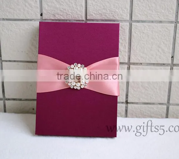 Luxury Fuchsia Wedding Invitation Gift Boxes in Handmade photo-2