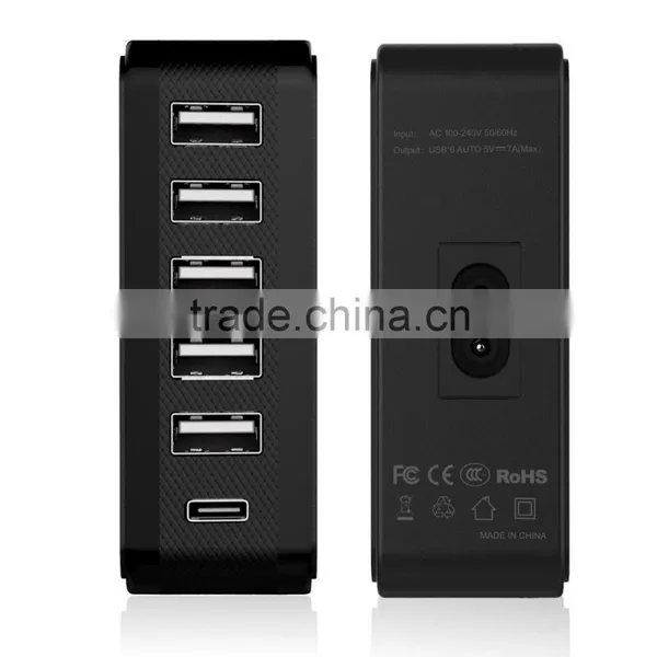 Sidiou Group PowerPort 6 35W 6-port USB Charger With 1 Type-C Charge Port Support Tablet PC and Mobile Phone Charging photo-2