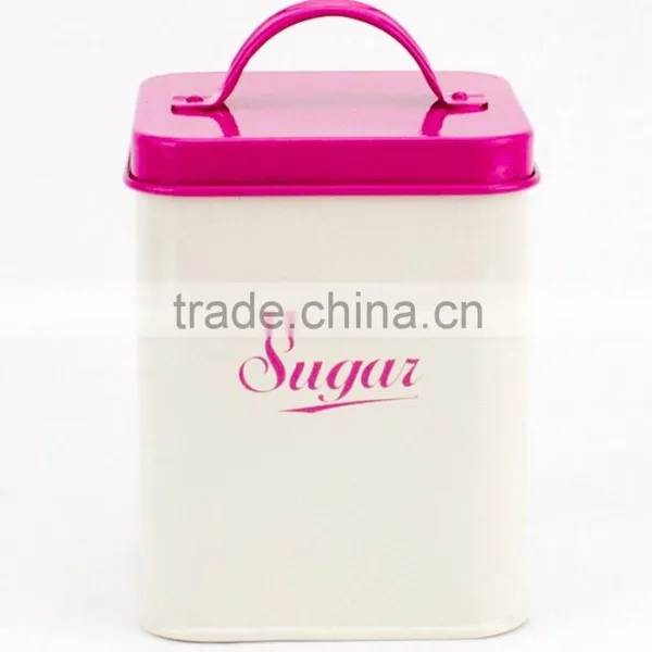 Cream Complete Set Metal Kitchen Canisters photo-2