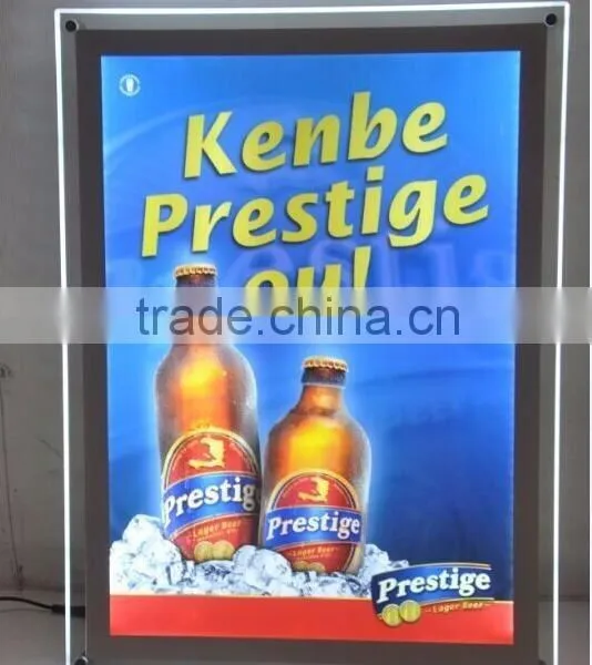 Hot Sales Advertising Acrylic Slim Light Box Crystal Solar Powered Led Display photo-2