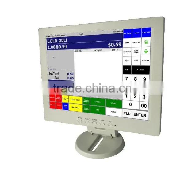White 12" Inch Touch Screen Monitor LCD VGA photo-3
