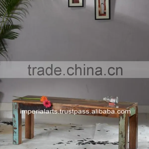 Recycled wood bench