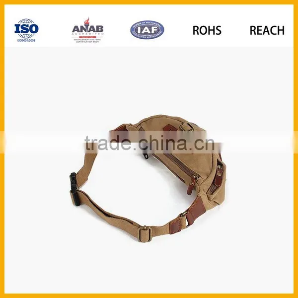 Personalized Brown Single Pocket Waist Bag Made Factory photo-3