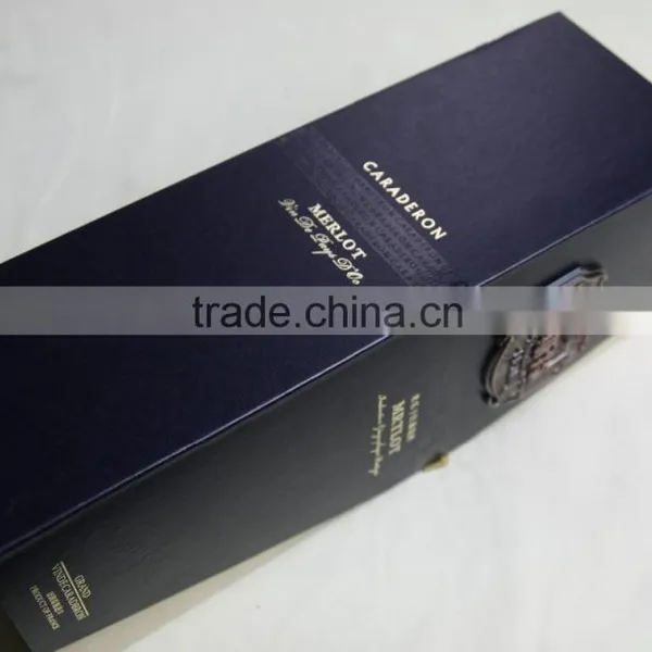 Magnetic Folding One Bottle Carrier/paper Wine Box Customized Logo Printing photo-2