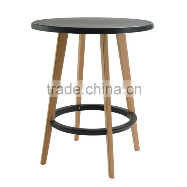 2015 Best Selling Bar Furniture Wood Legs High Bar Table photo-3