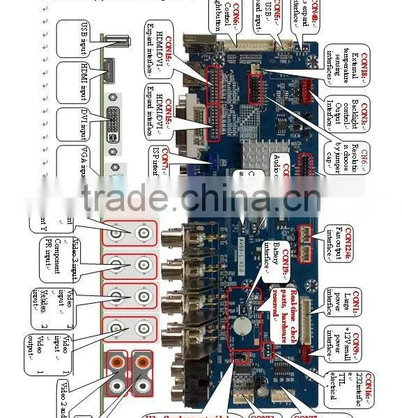 10 Inch High Resolution LCD TV Driver Board HDMI+VGA photo-2