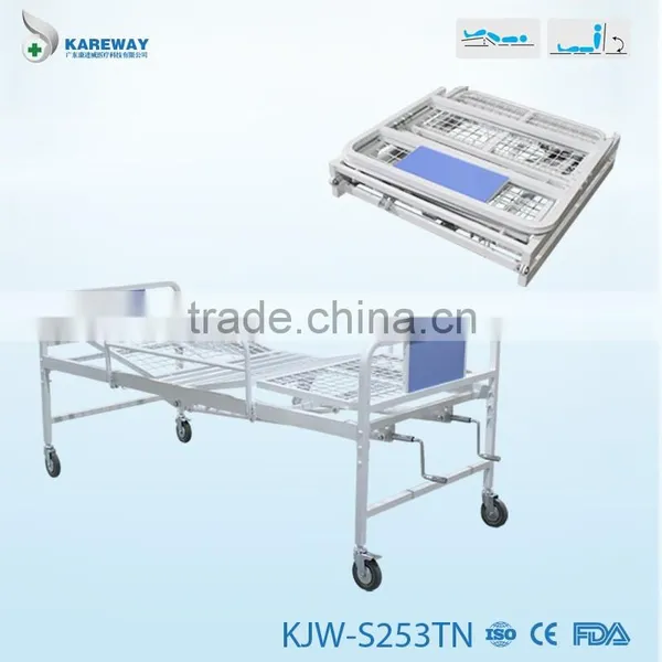 Cheaper Double Crank Hospital Stainless Steel Beds ce Apporved photo-4