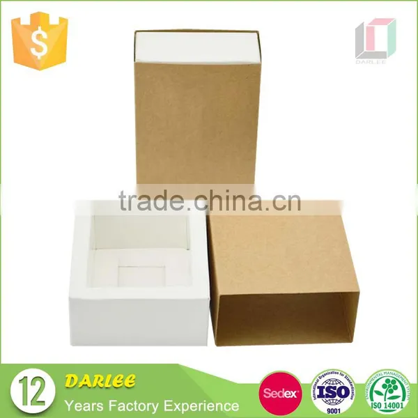 China Suppliers Wholesale Recycled Slide Kraft Paper Drawer Gift Box Packaging With Custom Logo photo-2