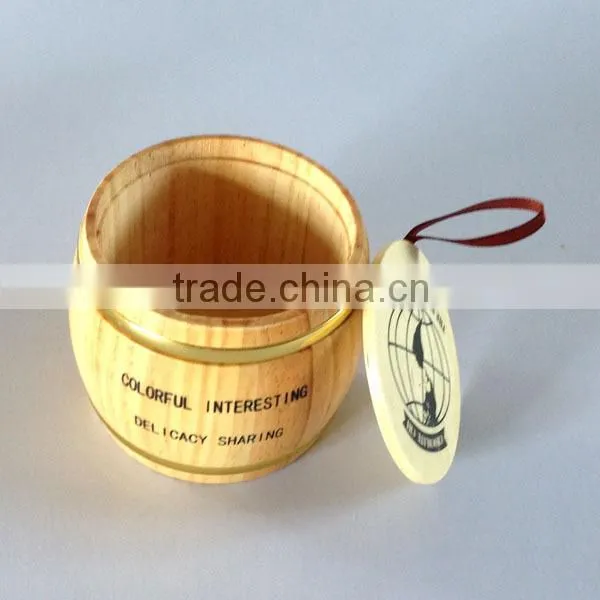 2014 Best-selling! Small Wooden Barrel With Printing Wholesale(ILF-130)