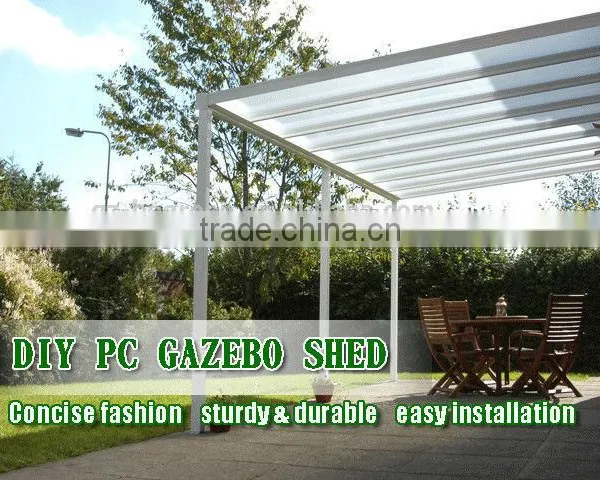 Garden Balcony Popular Gazebo With Polycarbonate Shed and Elegant Appearance Design for Sale photo-2