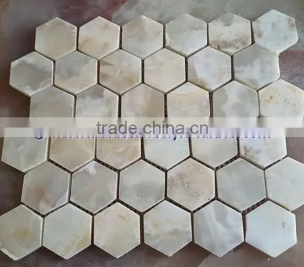 Customizable LIGHT GREEN ONYX MOSAIC TILES COLLECTIONS photo-4
