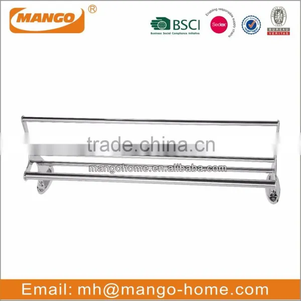 Dual Tier Chrome Plating Metal Wash Basin Storage Rack photo-5