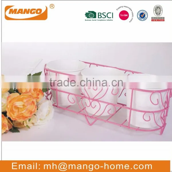 Indoor Colorful Christmas Decor Metal Flower Pot photo-2