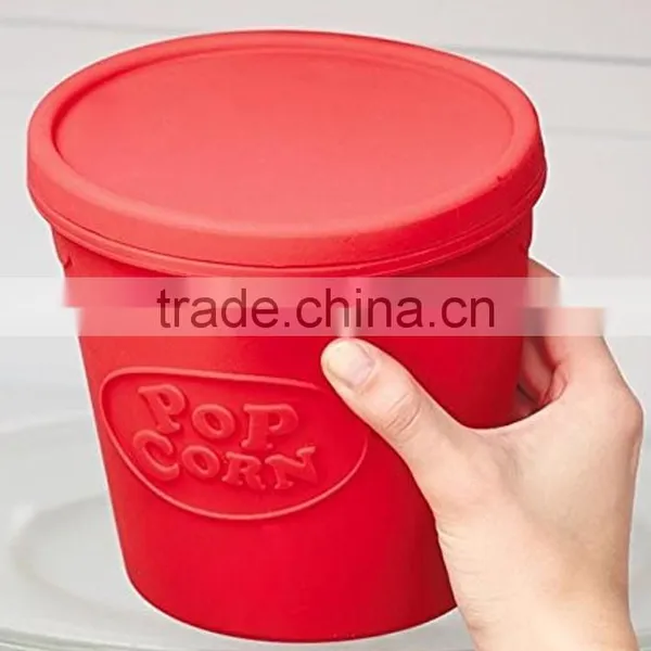 Silicone Popcorn Container DIY Silicone Microwave Popcorn Maker Bucket photo-2