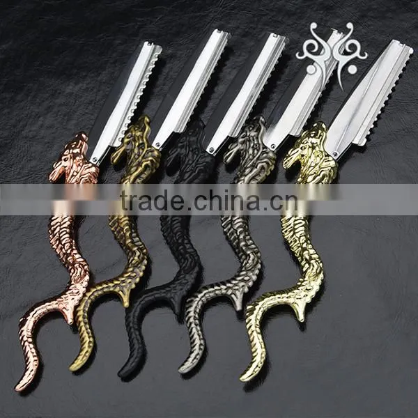 2017 Dragon Handle Folding Straight Barber Razor With Stainless Steel Blade photo-5