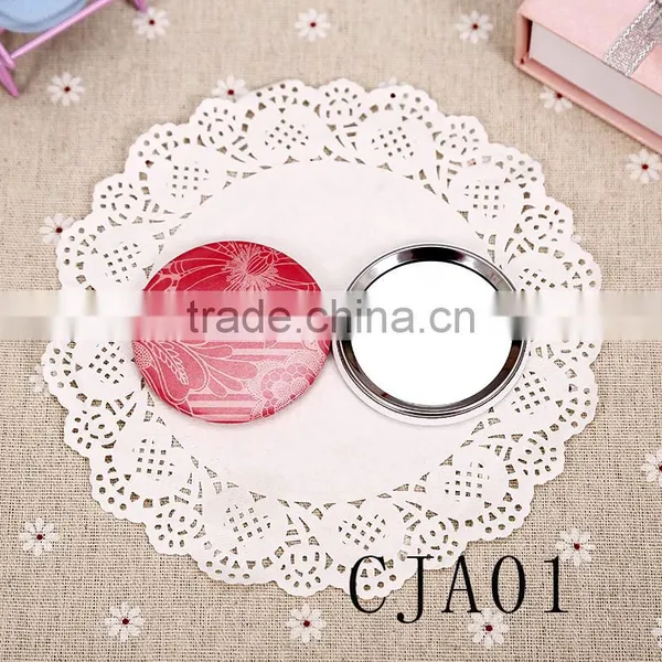 CJA01-OEM Makeup Pocket Plastic Hand Round Mirror photo-4