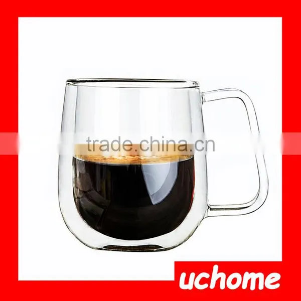 UCHOME High Quality Small Glass Mug Coffe Cup With Handle photo-3