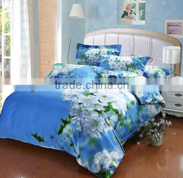 New Design Digital Maple Leaf Printed Hotel Bed Sheet photo-2