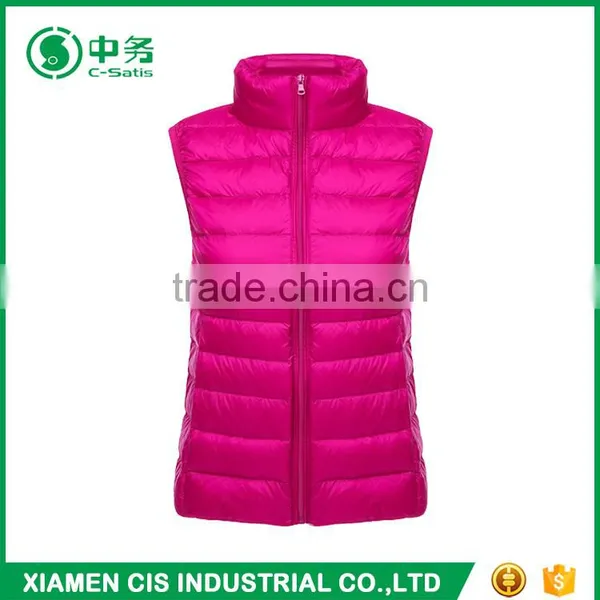 New Look Korean Style Winter Lightweight Slim Fit Lady Duck Down Vest for Sale photo-2