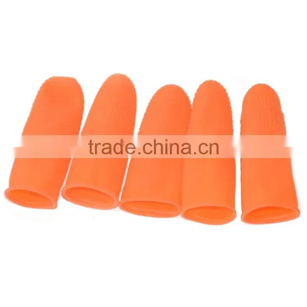 100Pcs/Pack Orange Thick Silicone Finger Cots photo-4