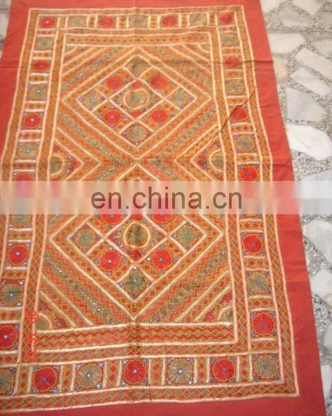 Designer Wholesale Old Silk Cotton Patchwork Wall Hangings Tapestry Runner photo-3