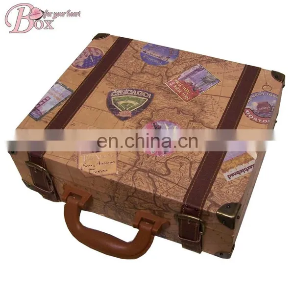 New Design Pattern Cardboard Suitcase Packaging Storage Box photo-6