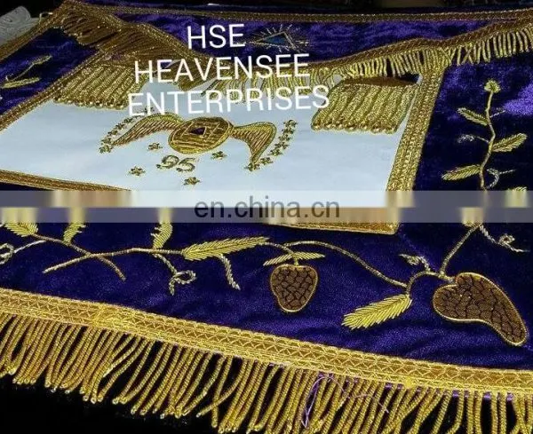SCOTTISH RITE 95TH DEGREE APRON PURPLE HIGH QUALITY photo-3