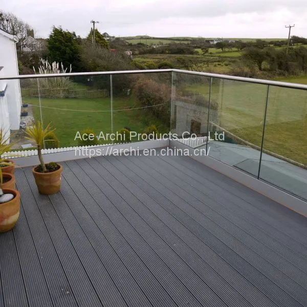 Aluminum U Channel Tempered Glass Balustrade for Balcony & Deck Railing photo-4