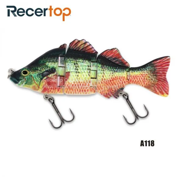 Recertop Size Customized Steel Pin Jointed Swimbait Strong Tension Hard Lure