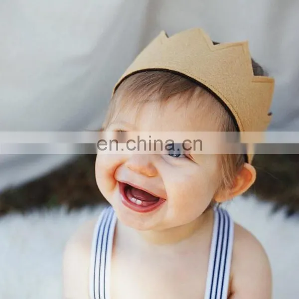 Wholesale Delicate Mini Felt Glitter Crown With Pearl photo-4
