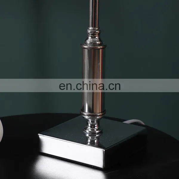 UK Hotel Family Luxury Decoration Creative Lampshade Design Metal Warm Energy-saving Table Lamp photo-5