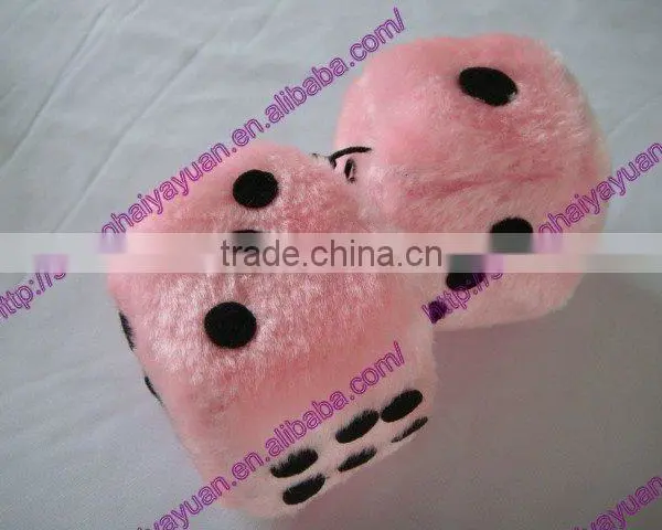7cm*7cm*7cm Pink Plush Dice