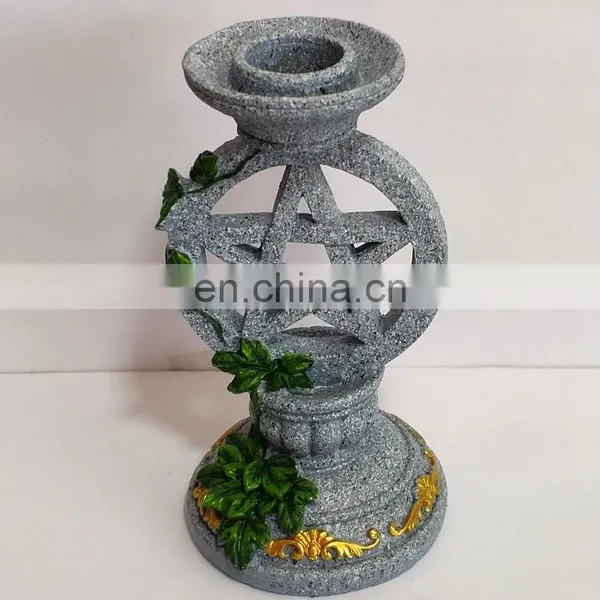 Wiccan Pentacle Candlesticks Candleholders Tarot Magic Statues Resin Mold Gifts Crafts Indoor Home Decoration photo-3