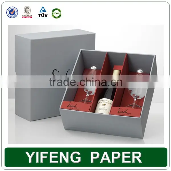 High Quality Customized Folding Luxury Wine Gift Box Custom Cardboard Wine Glass Packaging Box Wholesale Wine Storage Box photo-5